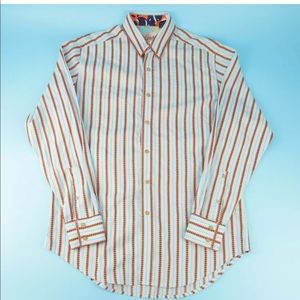 Robert Graham Blue Button Up Long Sleeve Flip Cuff